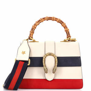 Gucci Medium Dionysus Bamboo Top Handle Bag Colorblock Leather